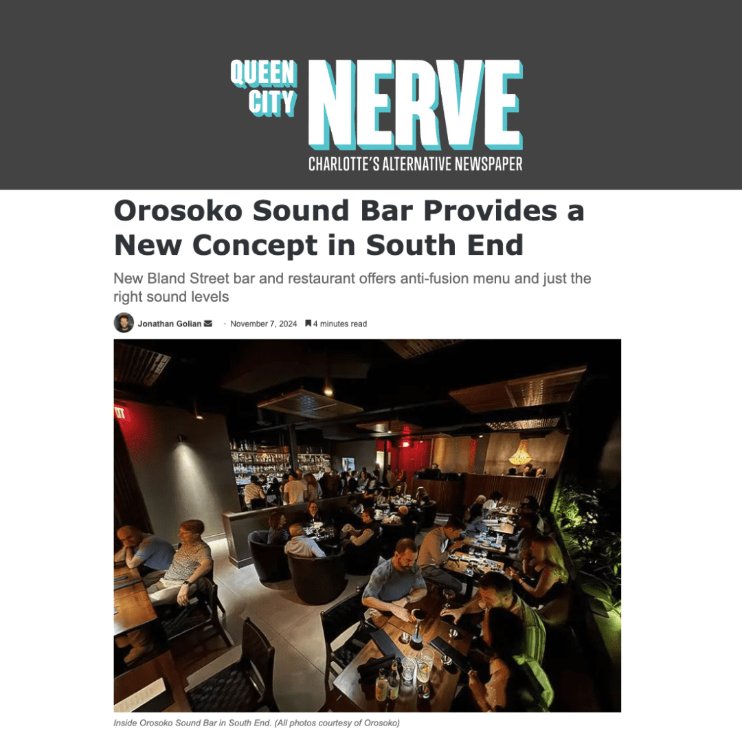 Orosoko Sound Bar featured in Queen City Nerve Anna Stallmann