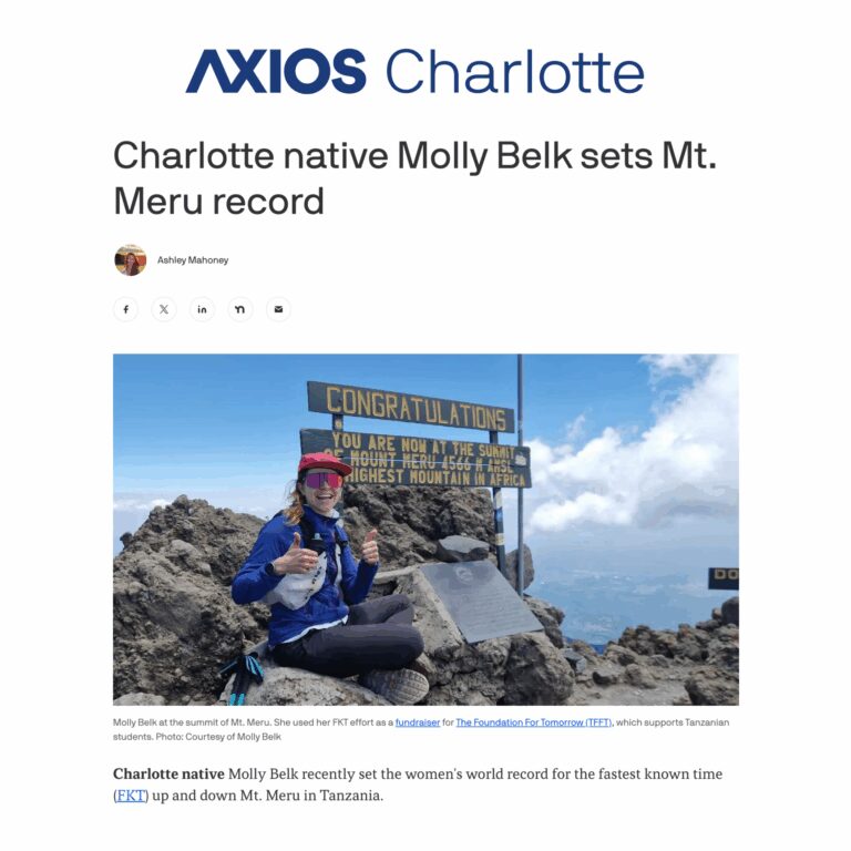 Charlotte native Molly Belk sets Mt. Meru record
